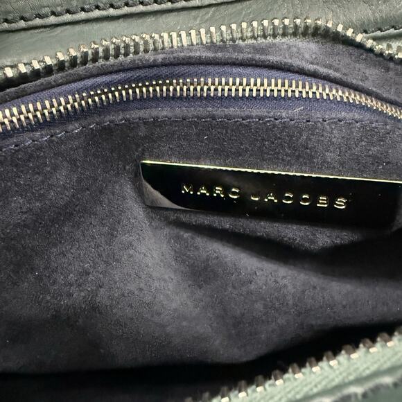 Marc Jacobs Stella Leather Tote Shoulder Handbag Purse Peacock Blue Silver New - Picture 13 of 16